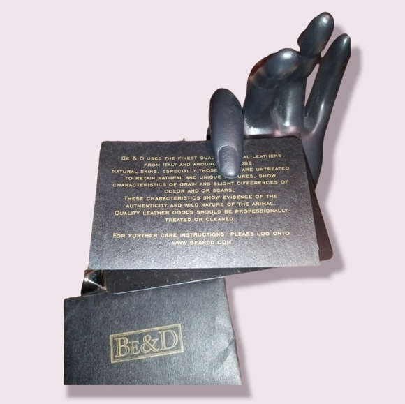 Be&D VINTAGE STUDDED SMALL HANDBANG/CLUTCH METALLIC BRONZE LEATHER CLUTCH - Picture 7 of 12